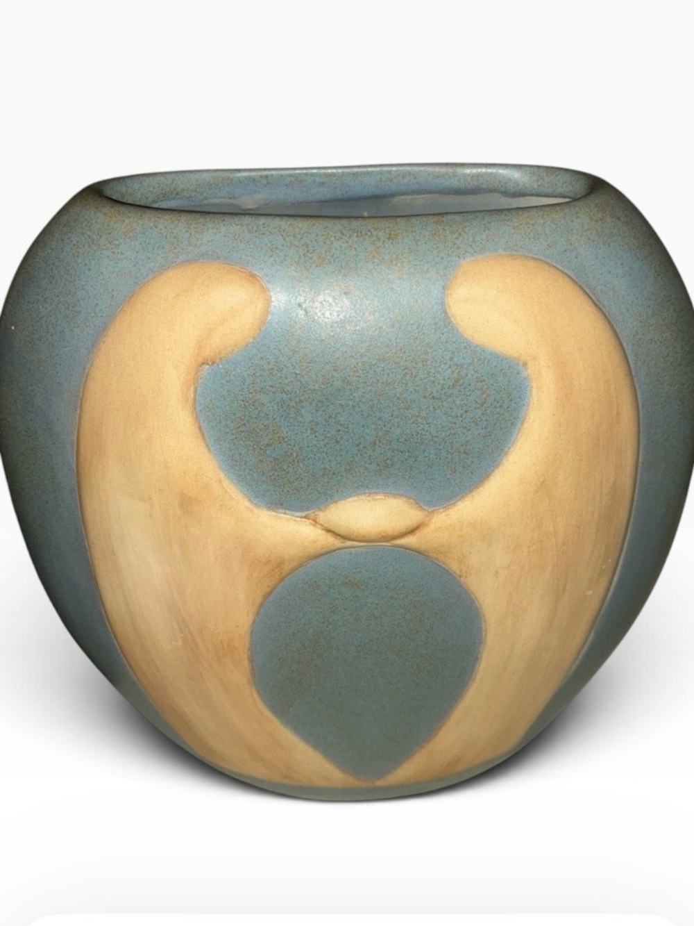 Jack Black Potty Vase Signed Greenish Tan Ceramic Vase -Beautiful!